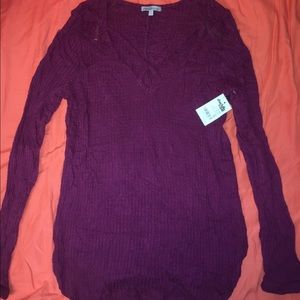 Purple long sleeve shirt